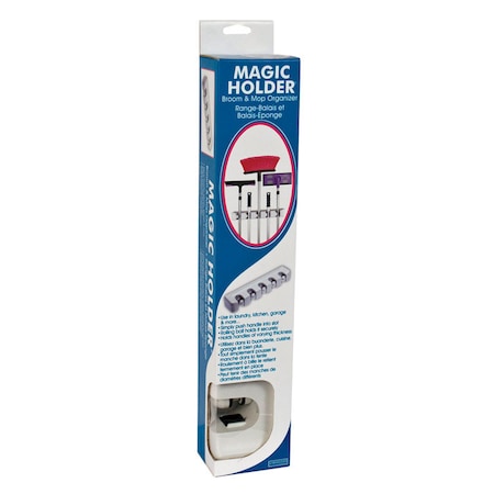 Evriholder Evri Magic Holder 3-1/8 in. H X 2-1/2 in. W X 17-1/2 in. L White Mop Holder MH5-W